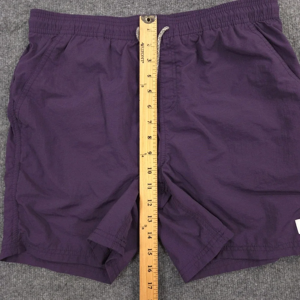 Katin Poolside Volley Swim Trunks Mens M Purple Elastic Waist Mesh Lined Shorts